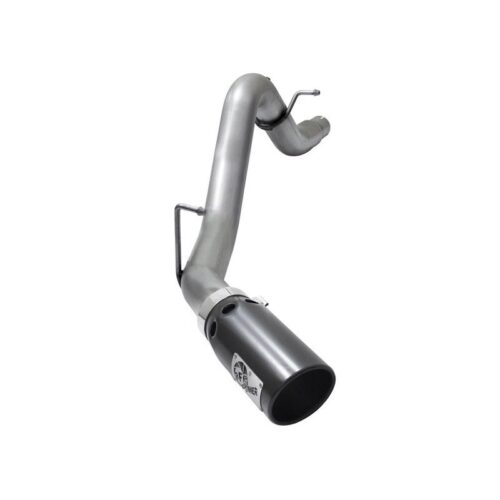 aFe Large Bore-HD 3-1/2in 409 Stainless Steel DPF-Back Exhaust System w/Black Ti