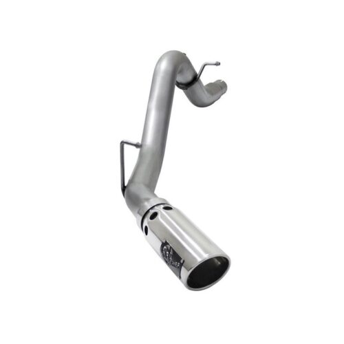 aFe Large Bore-HD 3-1/2in 409 Stainless Steel DPF-Back Exhaust System w/Polished