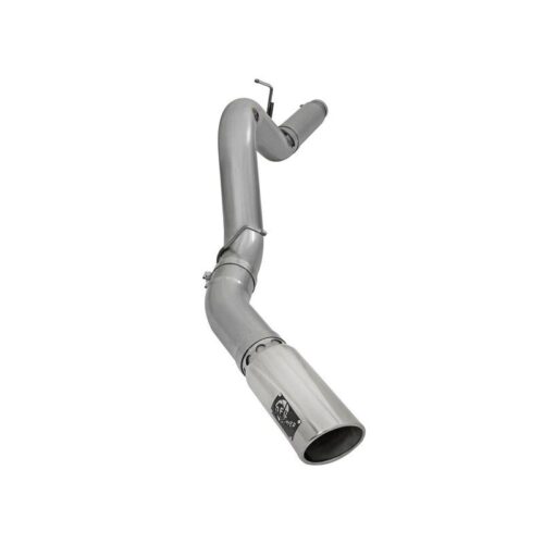 aFe Large Bore-HD 5in 409 Stainless Steel DPF-Back Exhaust System w/Polished Tip – 49-44081-P