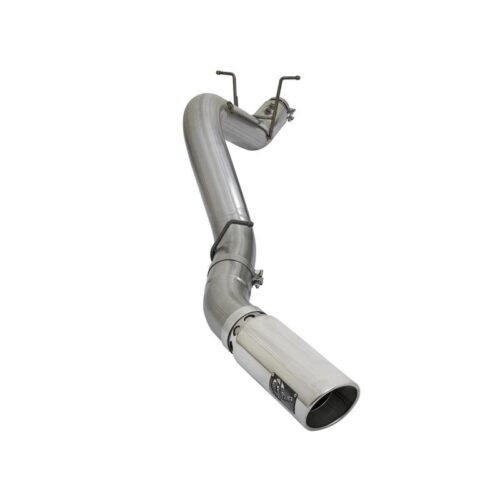 aFe Large Bore-HD 4in 409 Stainless Steel DPF-Back Exhaust System w/Polished Tip – 49-44085-P