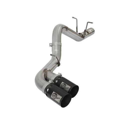 aFe Victory Series 4in 409 Stainless Steel DPF-Back Exhaust w/Dual Black Tips