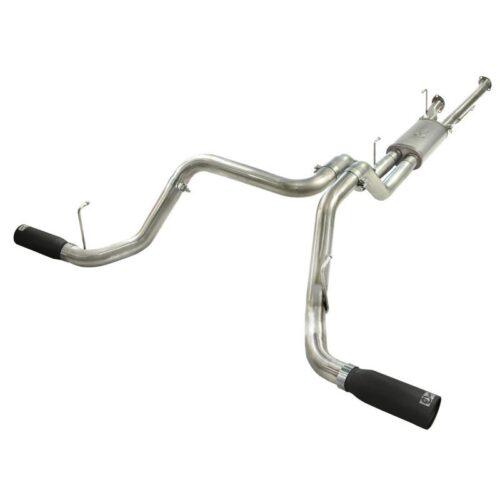 aFe MACH Force-Xp 2-1/2in to 3in Stainless Steel Cat-Back Exhaust System w/Black – 49-46014-B