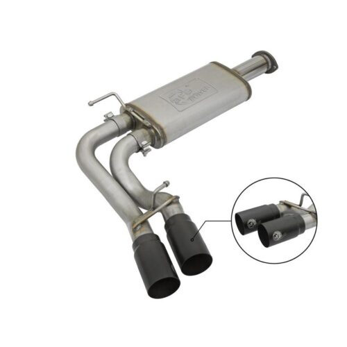 aFe Rebel Series Cat-Back Exhaust System w/ Dual Mid-Side Exit Black Tips