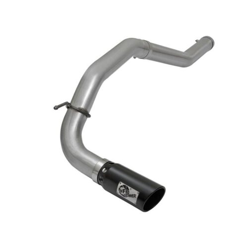 aFe LARGE BORE HD 4in DPF-Back Stainless Steel Exhaust System w/Black Tip Nissan