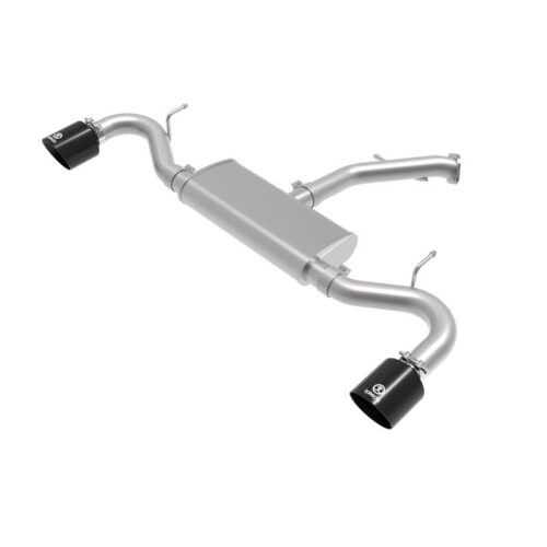 aFe Takeda 2-1/2 IN 409 Stainless Steel Axle-Back Exhaust w/ Black Tips Hyundai