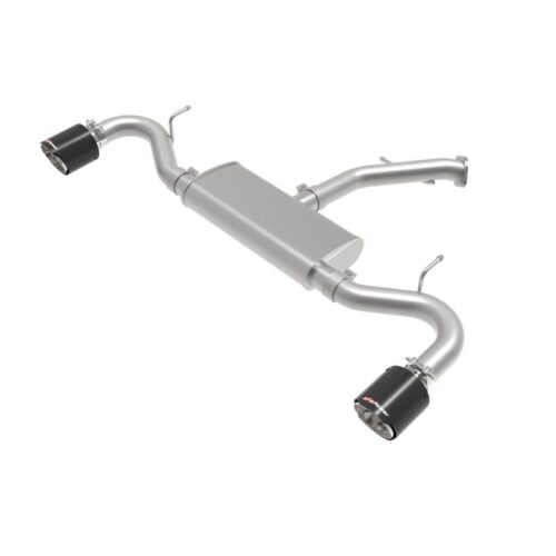 aFe Takeda 2-1/2 IN 409 Stainless Steel Axle-Back Exhaust w/ Carbon Fiber Tips H