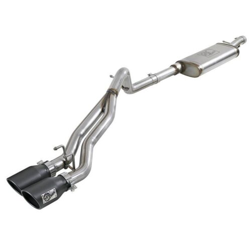 aFe Rebel Series 2-1/2in Stainless Steel Cat-Back Exhaust System w/Black Tip Jee – 49-48054-B