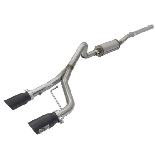 aFe Rebel Series 2-1/2in Stainless Steel Cat-Back Exhaust System w/Black Tip Jee – 49-48056-B