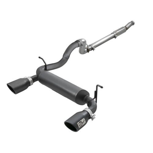 aFe Rebel Series 3 IN to 2-1/2 IN 409 Stainless Steel Cat-Back Exhaust w/ Black