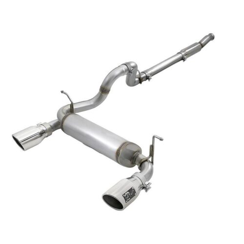 aFe Rebel Series 3 IN to 2-1/2 IN 409 Stainless Steel Cat-Back Exhaust w/ Polish – 49-48096-P