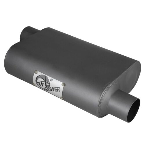 aFe Scorpion Aluminized Steel Muffler 2-1/2 In/Out, 4″H x 10″W x 13″L Offset-Of”