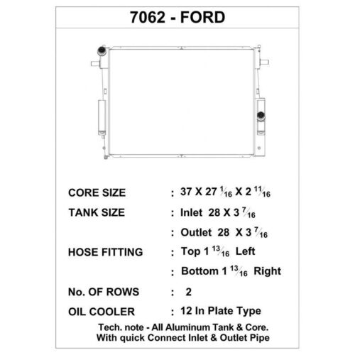 RADIATOR 08-10 Ford Super Duty 6.4L Turbo Diesel – 7062