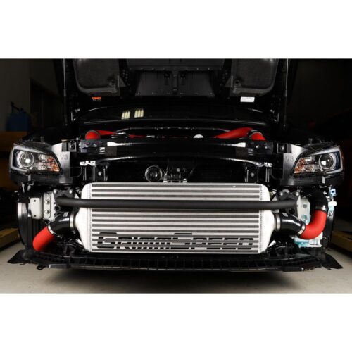 Grimmspeed Front Mount Intercooler Kit Inc. Red Piping For Subaru 15-21 STI Grim