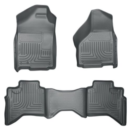 HUSKY Front & 2nd Seat Floor Liners 2002-2008 Dodge Ram 1500 Quad Cab Pickup, 20 – 98032