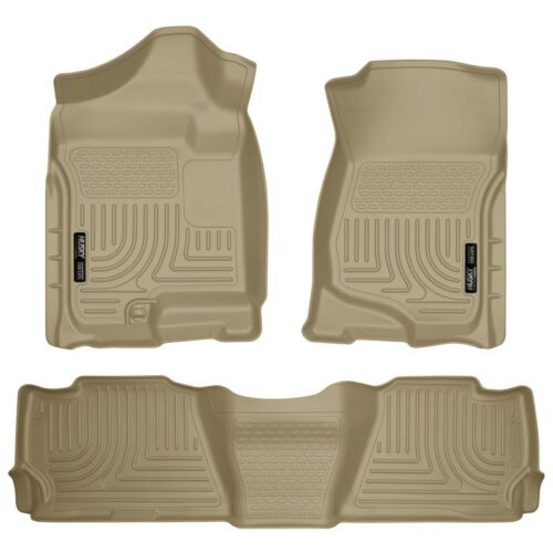 HUSKY Front & 2nd Seat Floor Liners 2007-2014 Cadillac Escalade ESV 2nd Row Benc – 98263