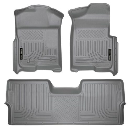 HUSKY Front & 2nd Seat Floor Liners (Footwell Coverage) 2009-2014 Ford F-150 Sup – 98332