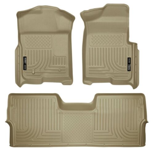 HUSKY Front & 2nd Seat Floor Liners (Footwell Coverage) 2009-2014 Ford F-150 Sup – 98333