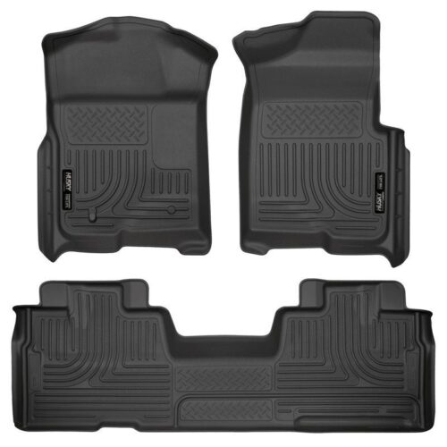 HUSKY Front & 2nd Seat Floor Liners (Footwell Coverage) 2009-2014 Ford F-150 Sup – 98341