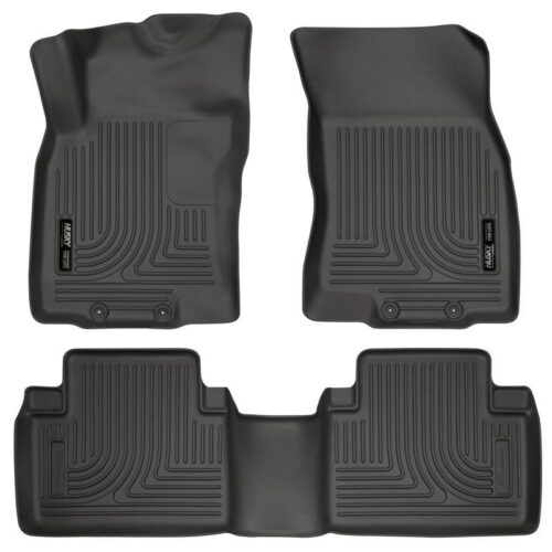 HUSKY Front & 2nd Seat Floor Liners 2014-2017 Nissan Rogue Vehicle has a third r – 98671