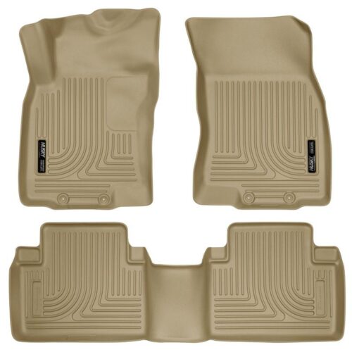 HUSKY Front & 2nd Seat Floor Liners 2014-2017 Nissan Rogue Vehicle has a third r – 98673