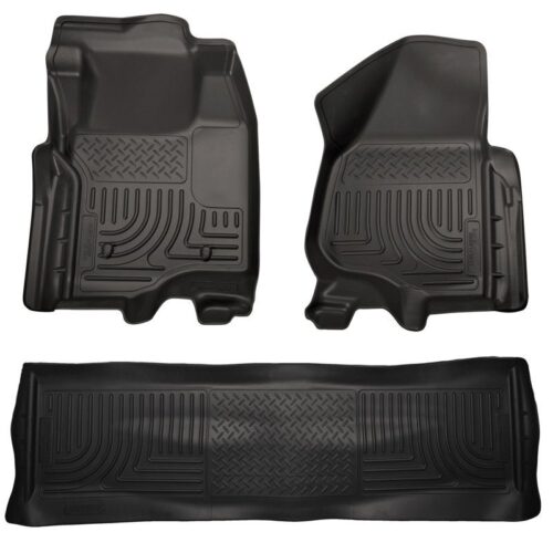 HUSKY Front & 2nd Seat Floor Liners (Footwell Coverage) 2011-2012 Ford F-250 Sup – 98711