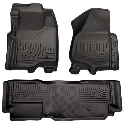 HUSKY Front & 2nd Seat Floor Liners (Footwell Coverage) 2011-2012 Ford F-250 Sup – 98721