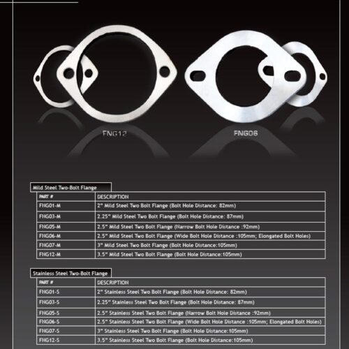 Xforce 2.5 2 Bolt Flange S/Steel (Wide)”